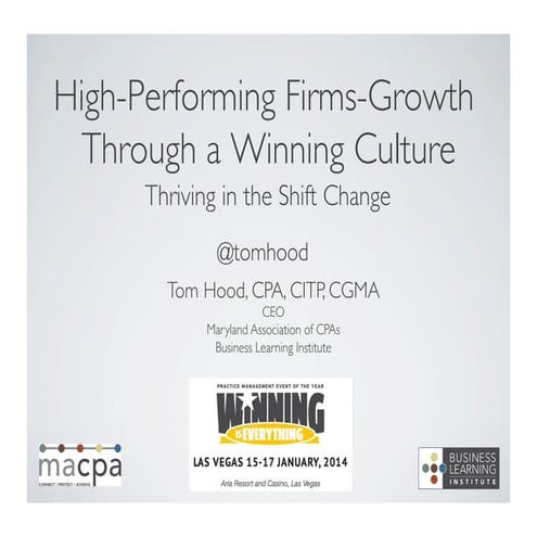 High Performing Firms-Growth Through A Winning Culture and Thriving in the Sh...