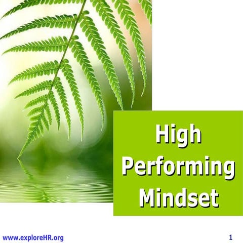 High performing mindset | PPT