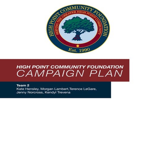 High point community foundation campaign plan