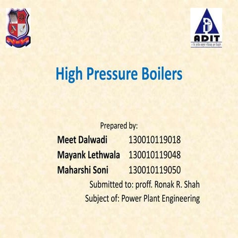 High pressure boilers 050,18,48
