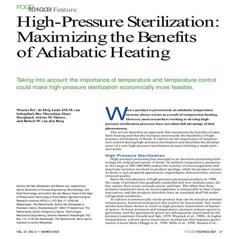 High Pressure Sterilization Maximizing the Benefits of Adiabatic Heating.pdf
