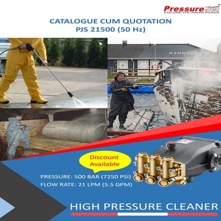 High pressure water jet machine-PressureJet | PDF