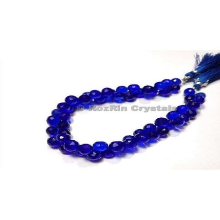 High Quality Blue Sapphire Quartz Faceted Onion Briolettes Beads.