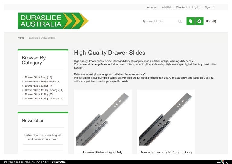 High Quality Drawer Slides At Duraslide In Australia