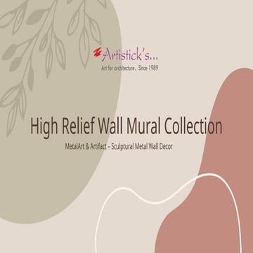 High Relief Artistic Murals for Home & Business