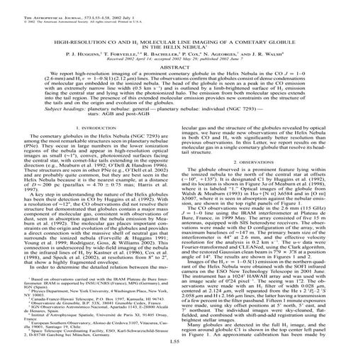 High resolution image_of_a_cometary_globule_in_helix_nebula