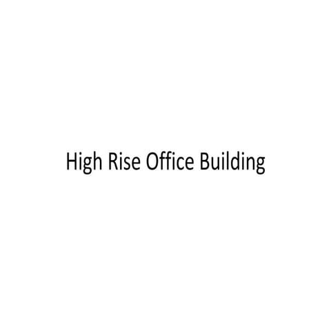 High rise Office Building Technical Design Guidelines in Malaysia