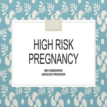 High risk pregnancy.pptx