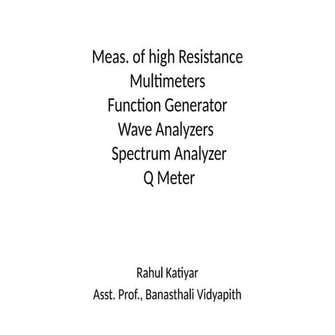 High R, Wave and Spectrum Analyzers.pptx