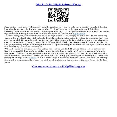 High School Essay Format