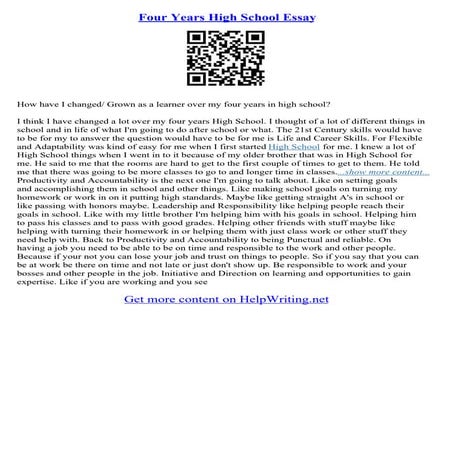 High School Essays Topics