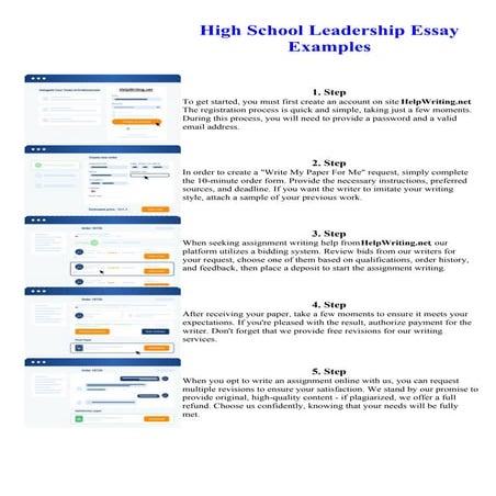 High School Leadership Essay Examples