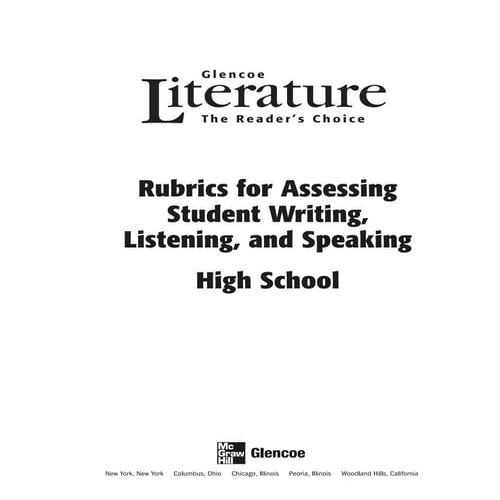 High school rubrics 
