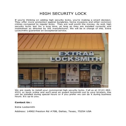 HIGH SECURITY LOCK | DOCX