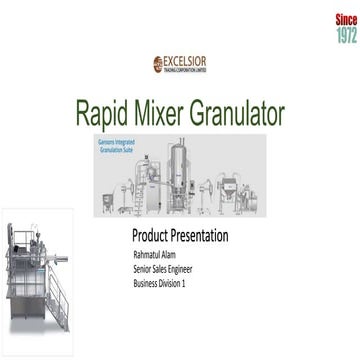 High shear mixer granulator