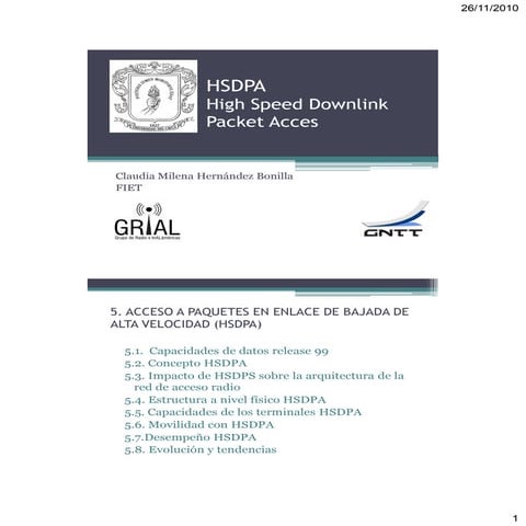 High speed downlink packet acces (hsdpa)