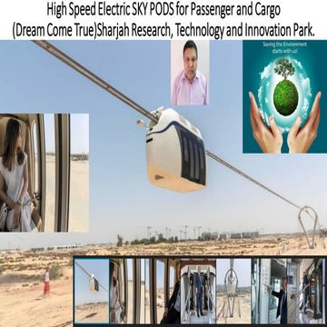 High speed electric sky pods for passenger and cargo presentation by link vue