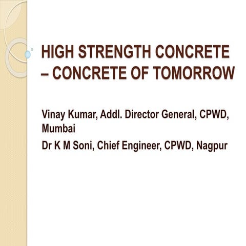 High strength concrete