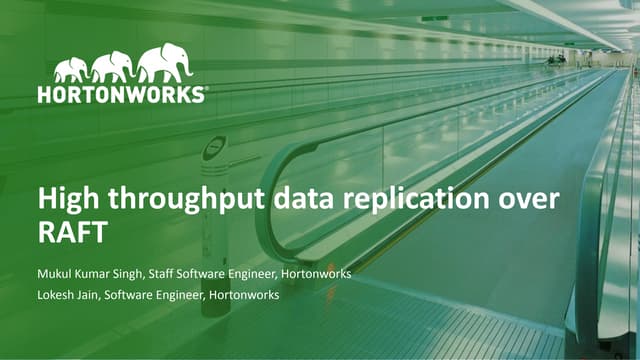 High throughput data replication over RAFT