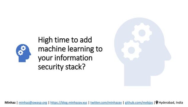 High time to add machine learning to your information security stack