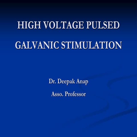 High voltage pulsed galvanic