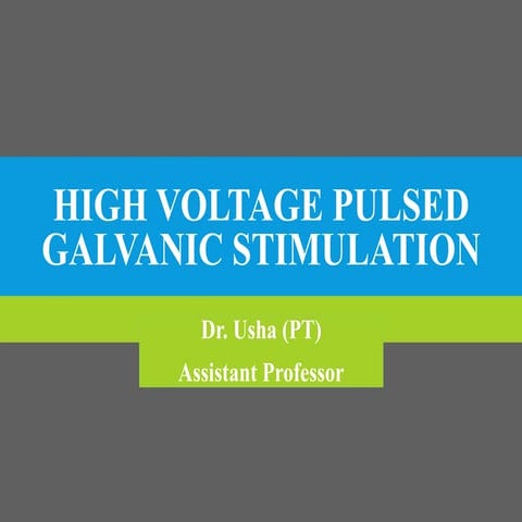 High voltage pulsed galvanic stimulation