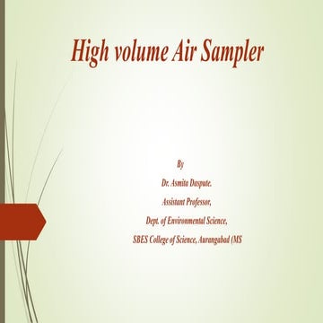 High volume air sampler