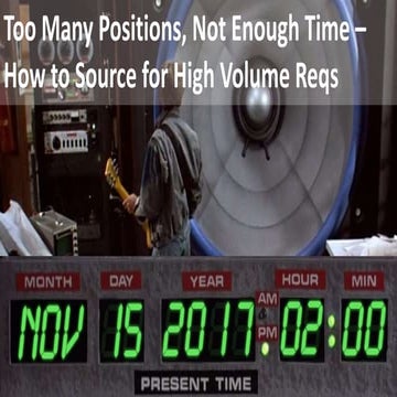 How to Source for High Volume Reqs