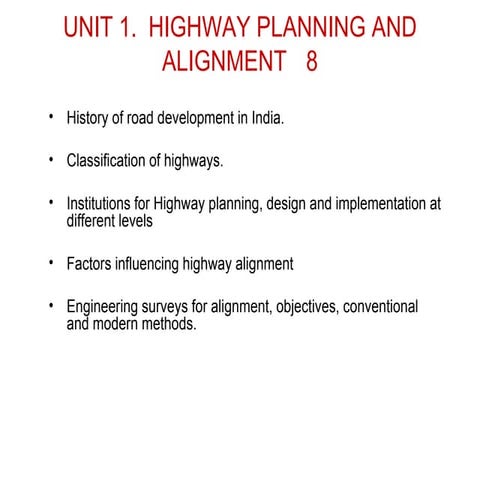 Highway unit-1-hand-outs