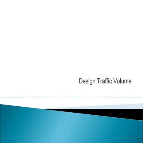 Design traffic For Highways