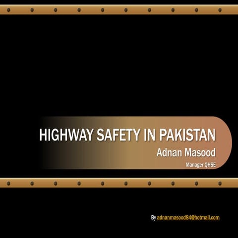 Highway safety in pakistan