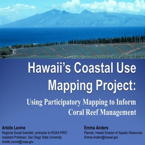 Hawaii's Coastal Use Mapping Project  