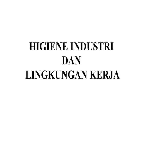 Higiene Industri Ppt