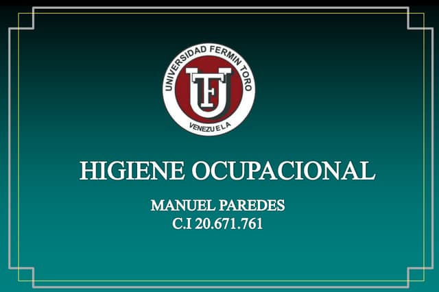 HIGIENE OCUPACIONAL