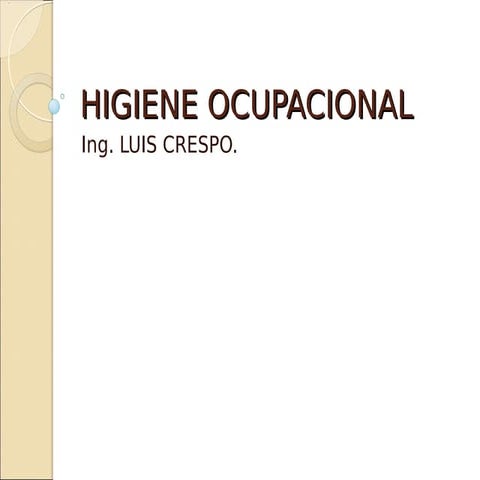 Higiene ocupacional clase 2