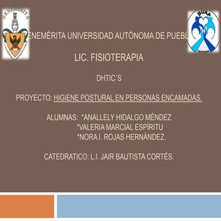 Higiene postural en personas encamadas