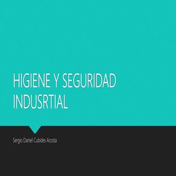 Higiene y seguridad indusrtial