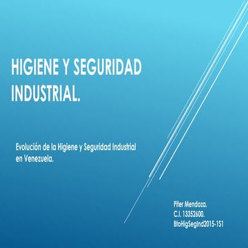 Higiene y seguridad industrial en venezuela