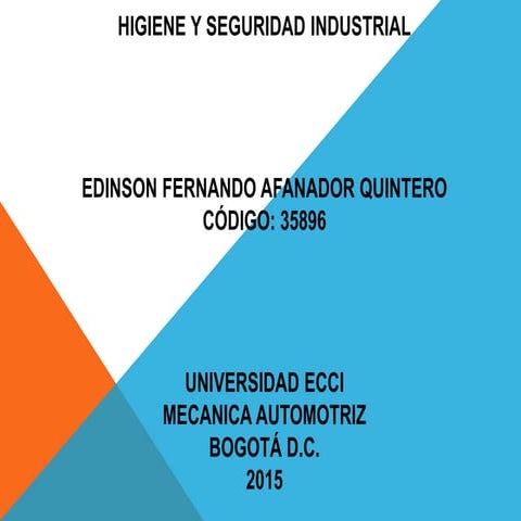 Higiene y seguridad industrial