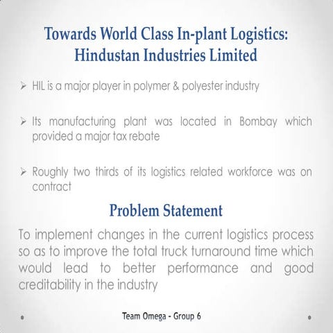 HIL - Logistics solutions | PPTX