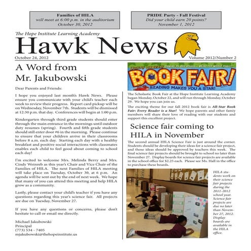 Hila Hawk News October 2012
