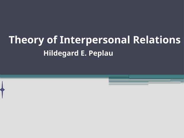 Peplau’s interpersonal relations theory | PPT