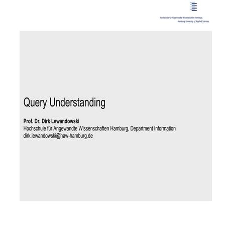 Query Understanding