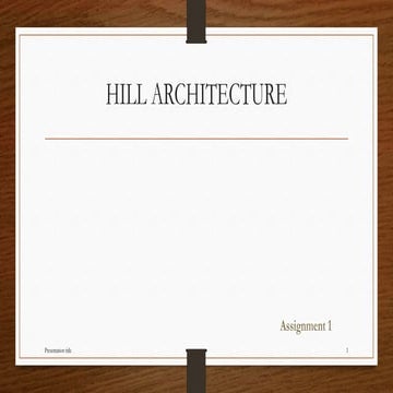 HILL ARCHITECTURE ( Aman & Prabhdeep).pptx