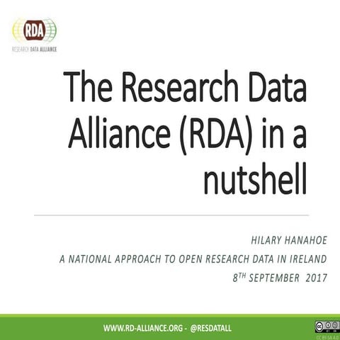 Hilary Hanahoe - The Research Data Alliance in a nutshell