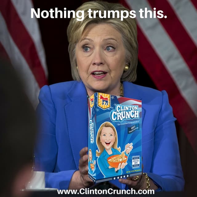 Hillary Clinton Cereal - Clinton Crunch