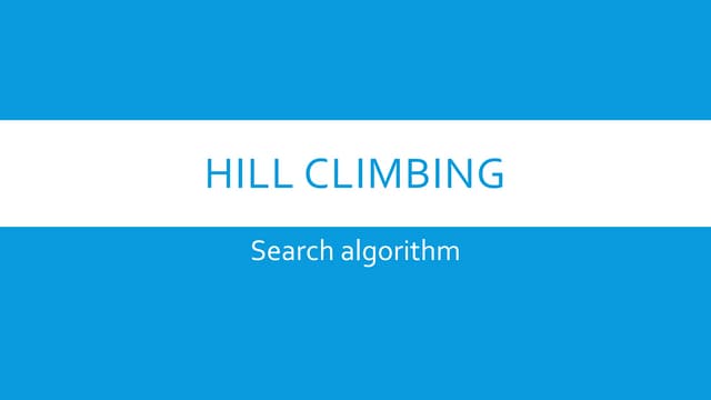 Hill-climbing #2