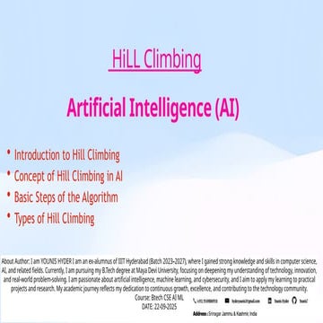Hill Climbing in Artificial Intelligence