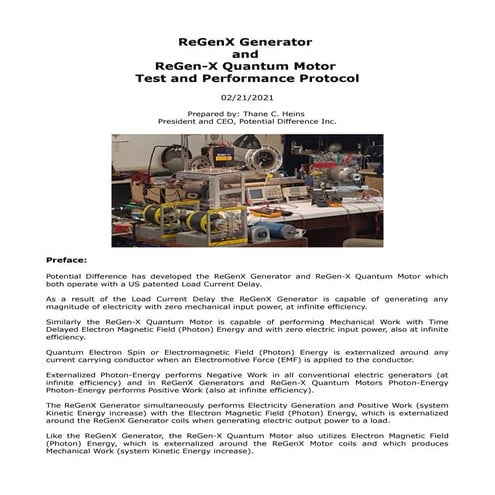 HILLCREST PETROLEUM AND DESIGN 1ST 02, 21, 21 ReGenX Generator and ReGen-X Qu...