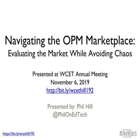 Hill Slides WCET OPM Session 20191106